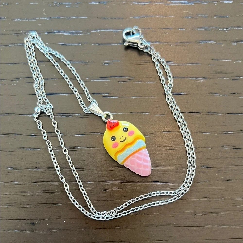 Cute Ice Cream Pendant Necklace